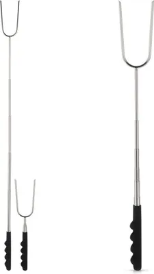 Produktbild von Vilde | Lagerfeuerstab - Lagerfeuergabel Teleskop - Grill-Gabel - Edelstahl - BBQ-Stock für Feuerstelle - 24–72 cm