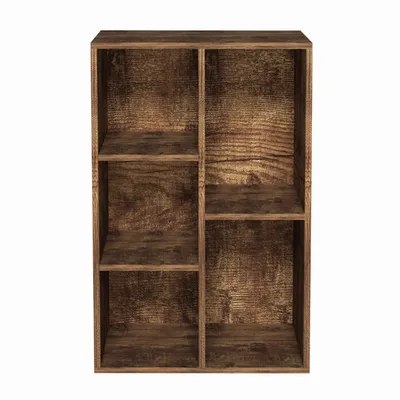 Produktbild von VDD Vakkie Hängeschrank, LP Schallplattenschrank und Bücherregal, Nussbaumfarbe, 80x50x33 cm, mit Eggenregale-Fächern für LPs (37,5 cm) und CDs/DVDs (24,5 cm), universell einsetzbar für Büro, Arbeits-, Schlaf- und Wohnzimmer.