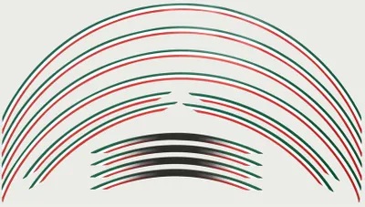 Produktbild von Klebestreifen für Motorrad-Felgen, Wheel Rim, Anbauset, Trikolor Italien