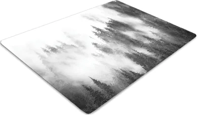 Produktbild von Stuhlunterlage Bürostuhlunterlage 120 cm x 90 cm Bodenmatte Bürostuhlunterlage - Nebeliger Wald