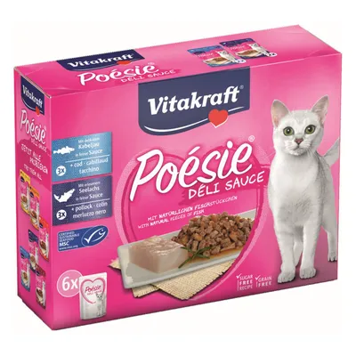 Produktbild von Vitakraft Katzenfutter Poesie DeliSauce, Multipack Fisch - 6 Beutel