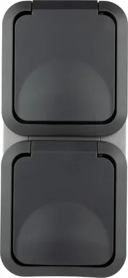 Immagine prodotto di REV Presa doppia completa AquaStorm Grigio chiaro, nero 0004080400 (0004080400)