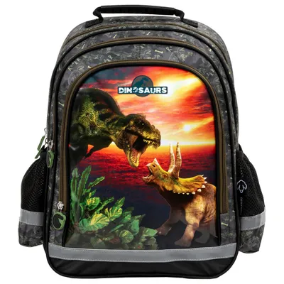 Obrázek produktu pro Batoh Dinosaur 18 - Dětský batoh s roztomilým dinosaurým motivem a funkcemi pro pohodlné nošení. Vhodný pro školní aktivity nebo výlety. Velikost: 18 litrů.