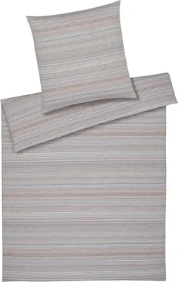 Produktbild von elegante Halbleinen-Bettwäsche-Garnitur Flair Farbe Multi Größe 135x200+80x80