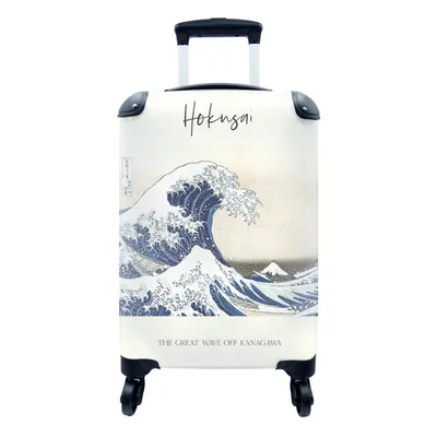 Produktbild von MuchoWow® Koffer Handgepäck Trolley Rollkoffer Kleine Reisekoffer mit 4 Rollen - Hokusai - Alter Meister - Japanische Kunst - Cabin Size < 55x40x23 cm & 55x40x20 cm - Fotokoffer - Kabinenkoffer - Boardgepäck - Reise-Box - Reisekoffer - Reisegepäck - Koffer mit Bild - Trolley für Kinder