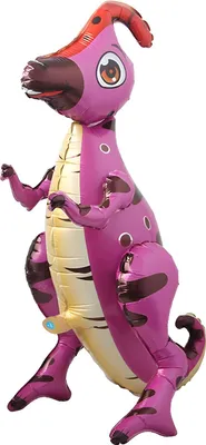 Immagine prodotto di Palloncino in foil 3D con dinosauro e zampe mobili, 09 rosa ca. 66 x 60 cm