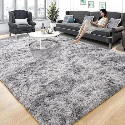 Imagen del producto de Silecomplaza, alfombra para sala de estar, 80 x 360 cm, antideslizante, suave y esponjosa, diseño moderno, lavable, alfombra duradera y fácil de cuidar, ideal para sala de estar, dormitorio, color gris claro