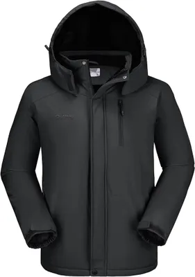 Produktbild von Herren Skijacke Winter Wasserdicht Winddicht Warm Schwarz S