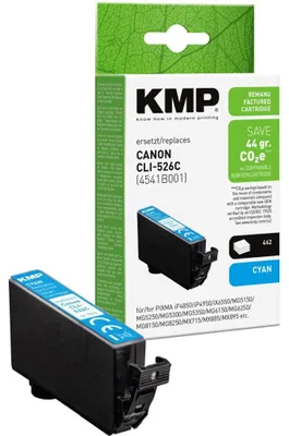 Obrázok produktu pre KMP 1513,4003 KMP  cyan Druckerpatrone kompatibel zu Canon CLI-526 C