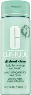 Obrázek produktu pro Clinique Liquid Facial Soap, Čisticí tekutina, Unisex, Smíšená pleť, Suchá pokožka, Normální pokožka, Mastná pleť, Citlivá pokožka, Mokrá pokožka, Exfoliace, Pumpovacíc lahvička, - Use twice a day, morning and night. - Lather between palms with luke warm water. - Massage over...