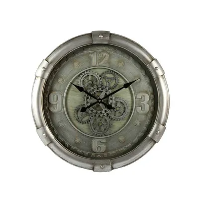 Image de Horloge murale sans marque Darlington 62 cm acier argenté