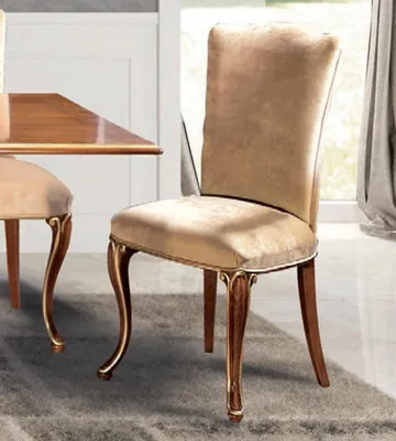 Produktbild von Stuhl Holz Italienische Möbel Esszimmer Stühle Luxus Design Lehnstuhl Echtholz