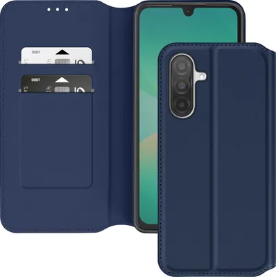 Produktbild von Avizar, Klapphülle für Samsung Galaxy A26 mit Kartenfach und Videoständer, Blau