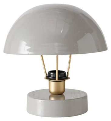 Zdjęcie produktu dla Metalowa lampka stołowa Clover, szary klosz, Ø 25 cm