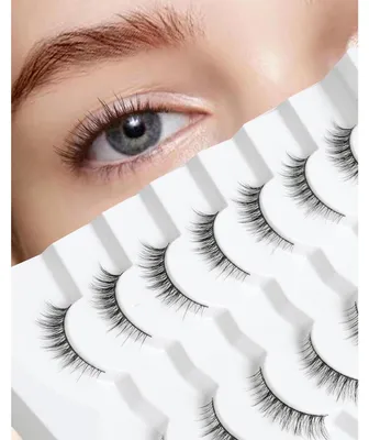 Image de Cils artificiels effet naturel "Wispy", 7 paires, courts, dégradés, volume