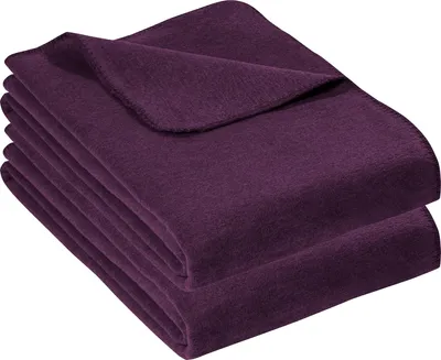 Produktbild von Erwin Müller Wohndecke Brescia" 2er-Pack aubergine 100x150 cm"