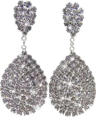 Produktbild von Frauen Mode Strass Waterdrop Baumeln Ohrstecker Hochzeit Schmuck