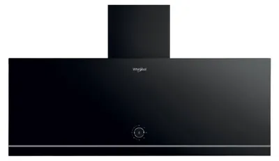 Image de Hotte décorative murale 65db 485m3/h noir - Whirlpool - WHVA92FLMK -