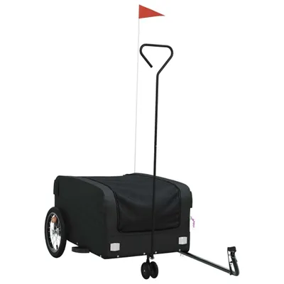 Immagine prodotto di vidaXL Rimorchio per biciclette nero 45 kg ferro