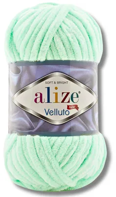 Immagine prodotto di Alize 1x 100 g Velluto lana spessa, tinta unita, ciniglia, uncinetto, lavoro a maglia (menta | 464)