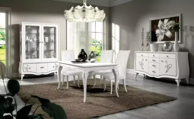 Produktbild von Esszimmer Set Esstisch 4 x Stühle Essgruppe Essgarnitur Sideboard 7tlg