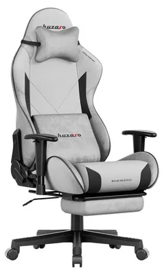 Immagine prodotto di Huzaro Force 5.7 Grey - Sedia da gioco, braccioli 2D, inclinazione 155°, cuscino cervicale e lombare, poggiapiedi, SGS, 136 kg