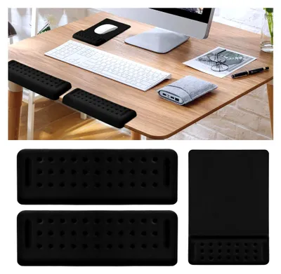 Produktbild von Ergonomische Handballenauflage für Tastatur und Maus, L-förmige Schreibtischkante, Unterstützung für Handgelenk und Ellbogen