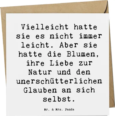Produktbild von Mr. & Mrs. Panda Grußkarte Spruch Hoffnung und Liebe - Weiß - Geschenk, Herausforderungen des Lebens, anlasskarte, Inspiration, Zuversicht, doppelkarte, Mut, Stimmung