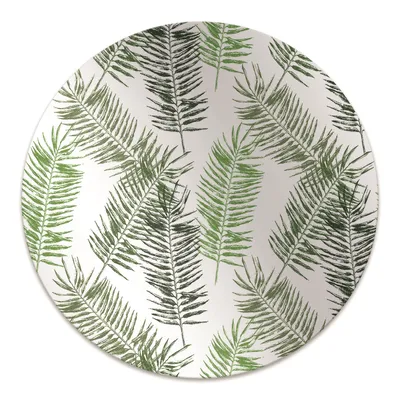 Produktbild von Rundmatte - Stuhlunterlage Bürostuhlunterlage - Rund Ø 100 cm - Bodenmatte - Fußmatte - Palmblatt