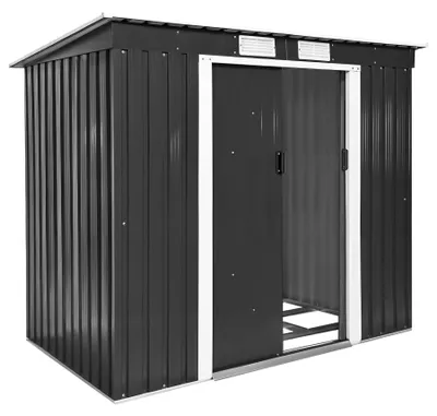 Zdjęcie produktu dla szopa ogrodowa tectake® z dachem jednospadowym 213 x 130 x 173 cm