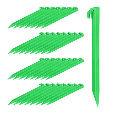Produktbild von relaxdays 32 x Kunststoff Heringe grün