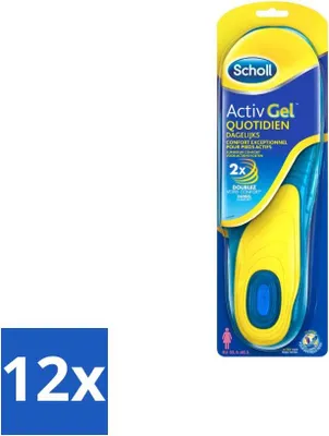 Produktbild von Scholl - Einlegesohlen - ActivGel - Größe 35,5 - 40,5 - 1 Paar Einlegesohlen - Vorteilspack - 12 Stücke