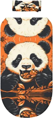 Immagine prodotto di Set di coperte avvolgenti per neonati con motivo panda, traspiranti e confortevoli