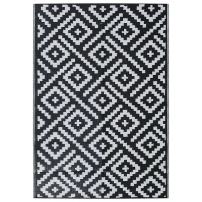 Image de Tapis d'extérieur ARAKIL Blanc et noir 160x230 cm PP