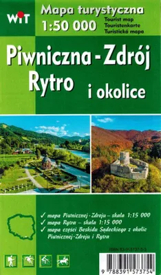 Immagine prodotto di Piwniczna-Zdrój, Rytro e dintorni. Monti Beskidy Sądeckie. Mappa turistica / mappa della città. Edizione 2025. Witz