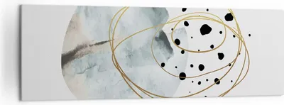 Produktbild von Bild auf Leinwand - Leinwandbild - Einteilig - Modern Abstraktion Flecken - 160x50cm - Wand Bild - Wanddeko - Wandbilder - Leinwanddruck - Bilder - Wanddekoration - Leinwand bilder - AB160x50-4782