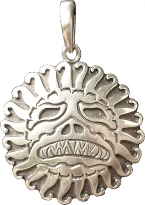Produktbild von Mitras Sonnengott Schmuck Anhänger 925er Silber Durchmesser: 27mm