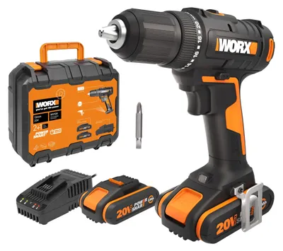 Produktbild von WORX WX108 Akku Bohrschrauber 20V, inkl. 2x2Ah Akkus & Ladegerät