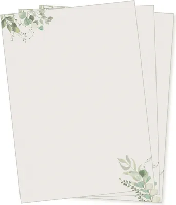 Produktbild von Tara Verde Briefpapier 50 Blatt Papier DIN A4 beidseitig floral Natur Eukalyptus Erwachsene