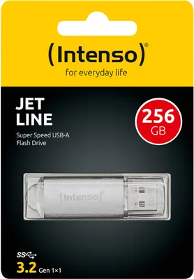 Produktbild von Intenso MEMORY DRIVE FLASH USB3.2/256GB 3541492, 256 GB, USB Typ-A, 3.2 Gen 1 (3.1 Gen 1), 70 MB/s, Kappe, Silber