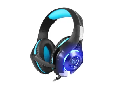 Produktbild von Sandberg Twister Headset, Kabelgebunden, Gaming, 15 - 20000 Hz, 120 g, Kopfhörer, Schwarz, Blau