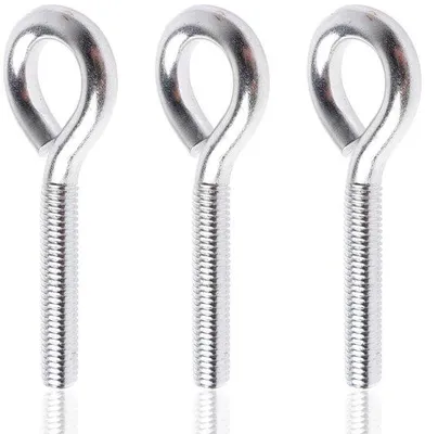 Obrázek produktu pro 3 nerezové šrouby s okem M5 x 30 mm pro houpací sítě a houpačky