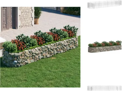 Obrázok produktu pre vidaXL Gabionový záhon Pozinkované železo 400x100x50 cm - Kvetináče a sadenice