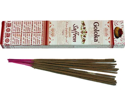 Produktbild von Goloka Räucherstäbchen - Safran, Pink, 22,5*5*1,5 cm, Indische Räucherstäbchen