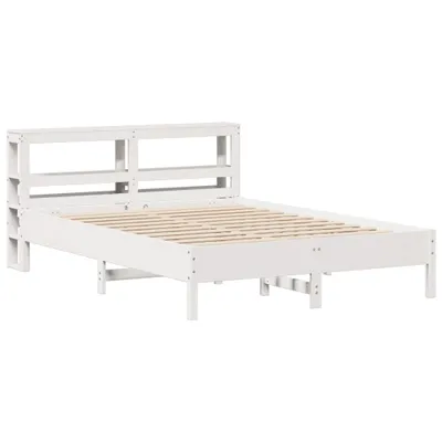Produktbild von Massivholzbett ohne Matratze Weiß 140x200 cm Kiefernholz