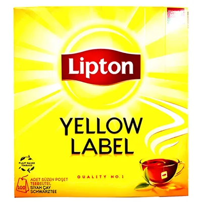A box of Lipton Yellow Label tea.