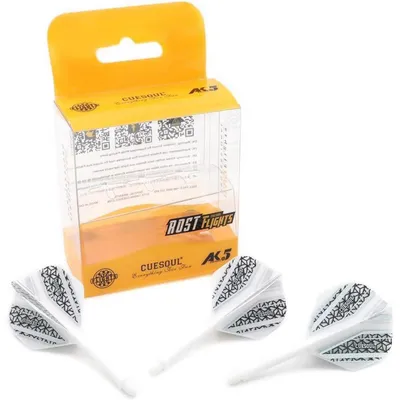 Produktbild von Integrierte Dartschäfte & Flights, Weiß, Größe M, 3er-Set