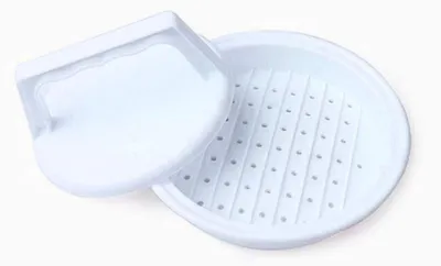 Produktbild von Burgerpresse groß ca. 11 cm für perfekte Burger, Hamburger, Cheeseburger, Frikadellen, Patties, BBQ, spülmaschinengeeignet
