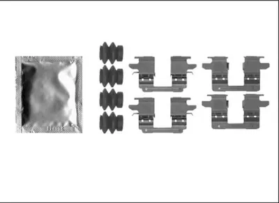 Produktbild von HELLA 8DZ 355 205-531 Zubehörsatz Scheibenbremsbelag Hinten für NISSAN JUKE (F15) JUKE Van (F15)