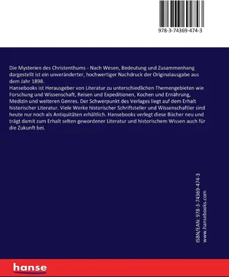 Produktbild von Die Mysterien des Christenthums